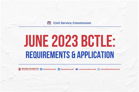 JUNE 2023 BCTLE: Requirements & Application – The Filipino .